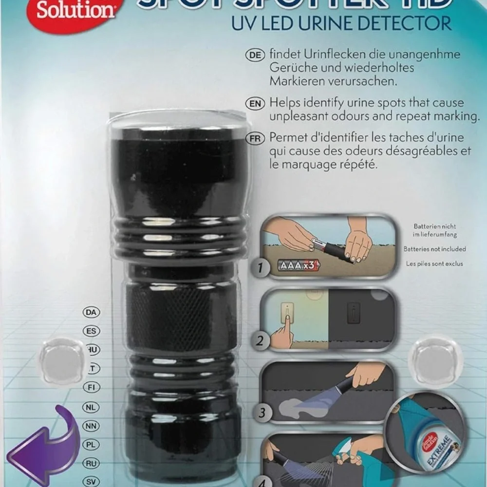 New Simple Solution UV Pet Urine Detector | Spot and Eliminate Dog and Cat Urine